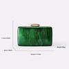 2025 Marble Green Pearl Acrylic Women Shell Box Clutches Gift phone bag Evening Minaudiere Bags Wedding Bridal Handbags Party