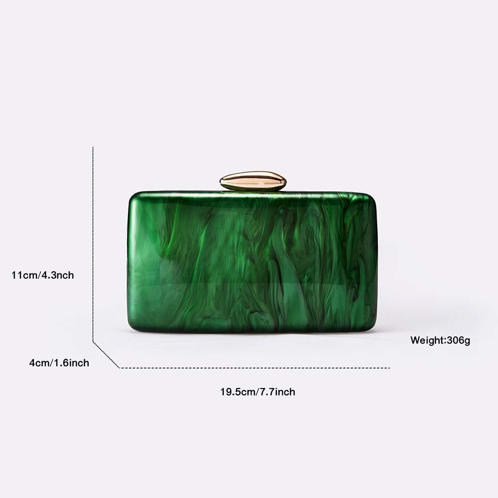 2025 Marble Green Pearl Acrylic Women Shell Box Clutches Gift phone bag Evening Minaudiere Bags Wedding Bridal Handbags Party
