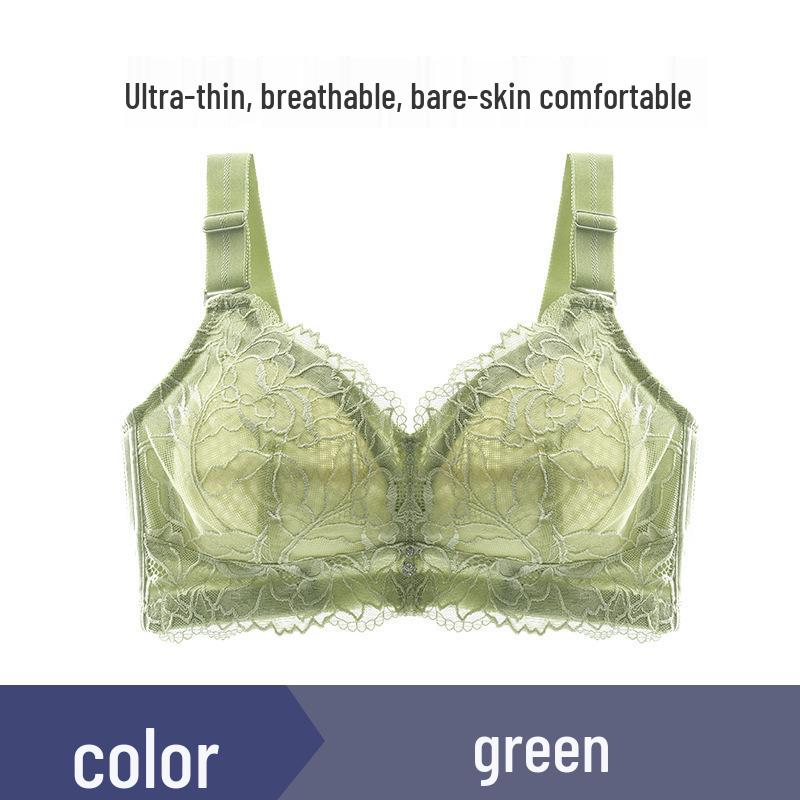 Ultra-Thin Adjustable Plus Size Full Coverage Wireless Push-Up Bra for Large Busts