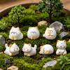 Mini Resin Cat Figurine Cute Cat Animal Models Miniature Ornaments for Cake Topper Micro Landscape Dollhouse Garden Home Desk Decor
