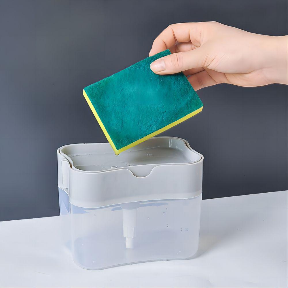 Cross-border Soap Dispenser and Cleaning Brush with Liquid Box and Sponge