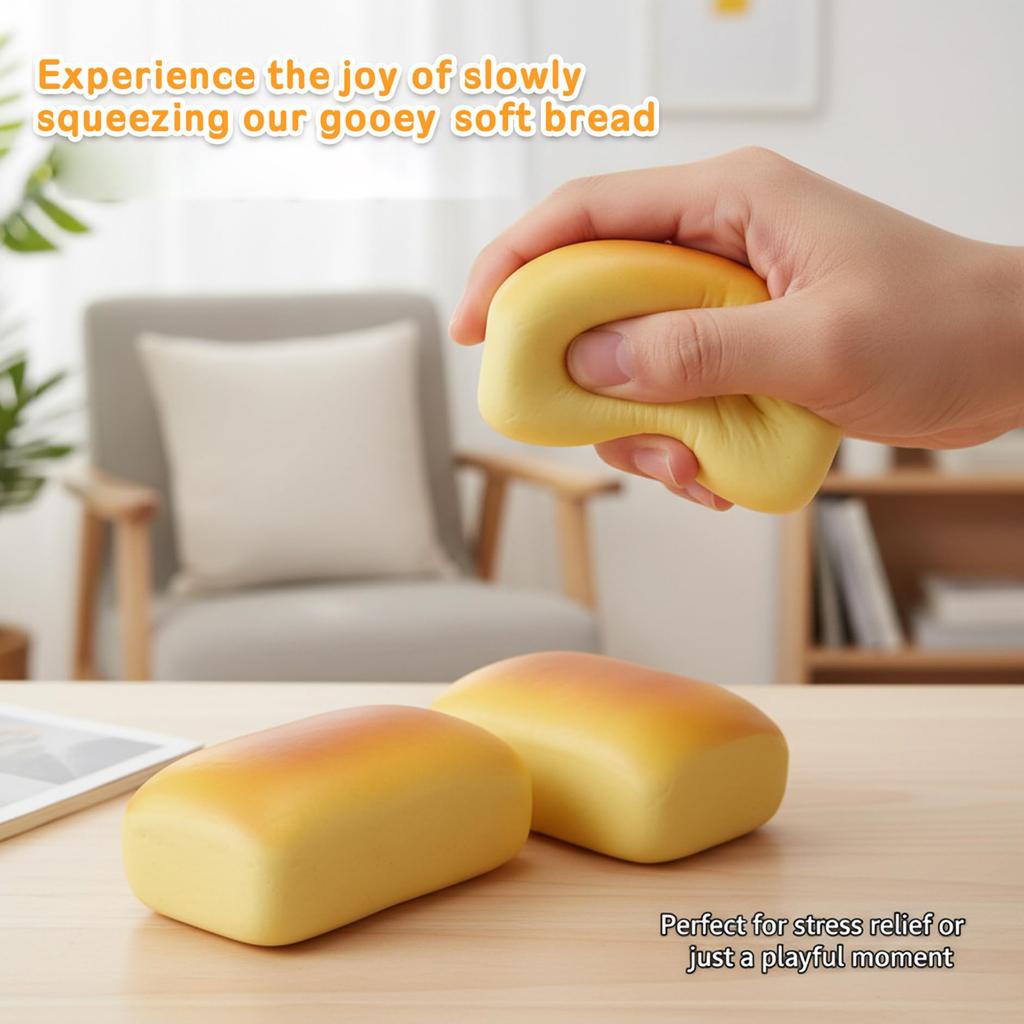 6 Cm Stress (1 Pack) Ultra Realistic Bread Slow Rise Toy For Sensory & Desk Play Skateboard