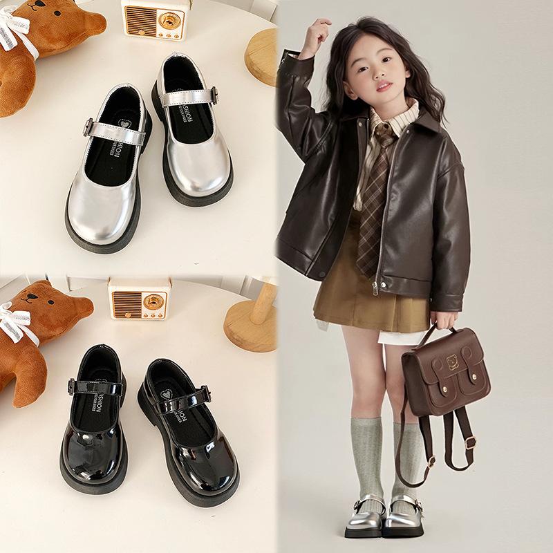Spring and Autumn New Fashion Girls Versatile Comfortable Soft-soled Leather Shoes