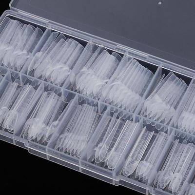120 Pcs/Box Space French Dual Forms 15 Sizes Clear Zone Molds For Builder Gel Extension Professional Salon Home Manicure Diy