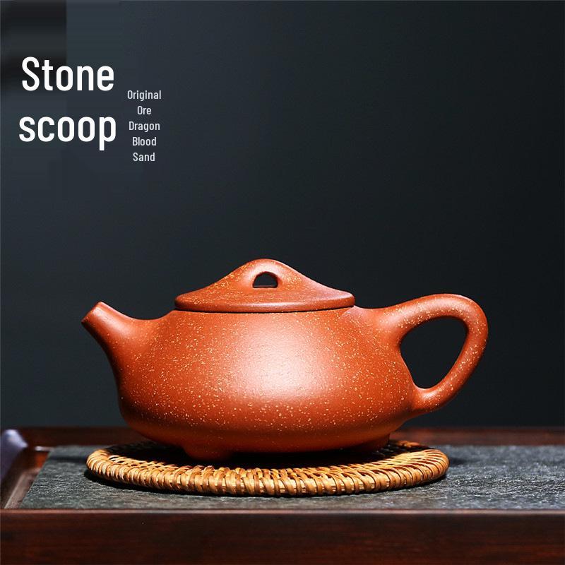 Yixing Zisha Dragon Blood Sand Shi Piao Teapot Handmade Set by Famous Artist