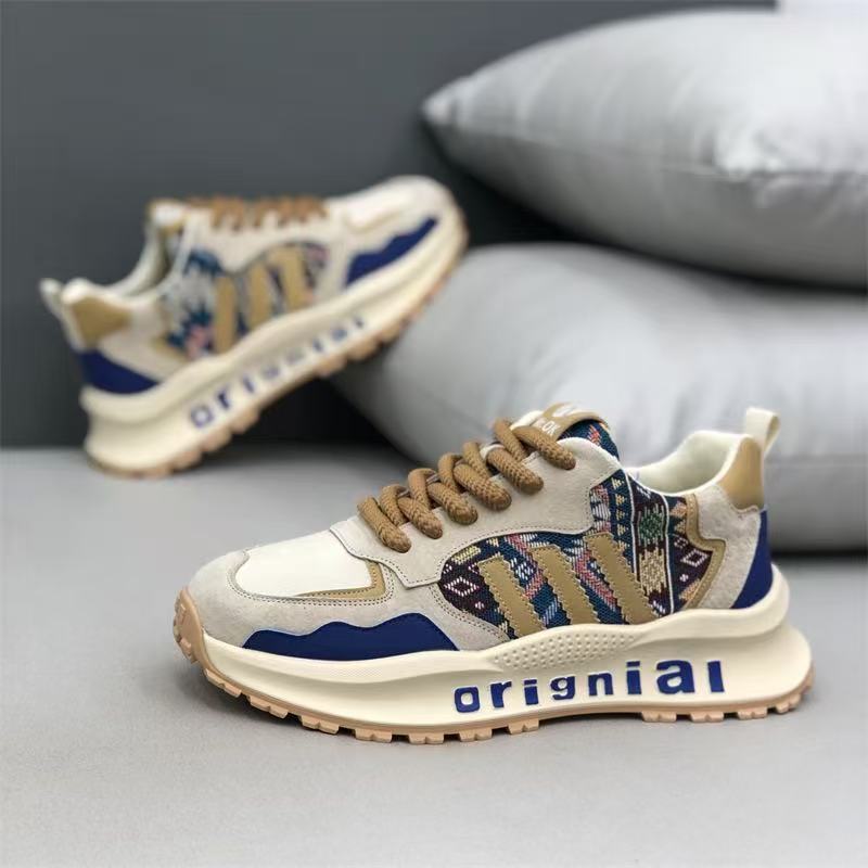 Light Luxury Low-key Classic Embroidered Cloth Dad Shoes Light Breathable Youth Foreign Trend Casual Shoes Comfortable Board Shoes