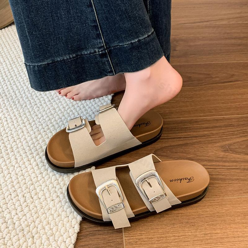 Fashion Women's Slippers 2025 New Summer Fashion Outdoor Beach Sandals Female Buckle Comfortable Non Slip Slippers Sandalias De Mujer