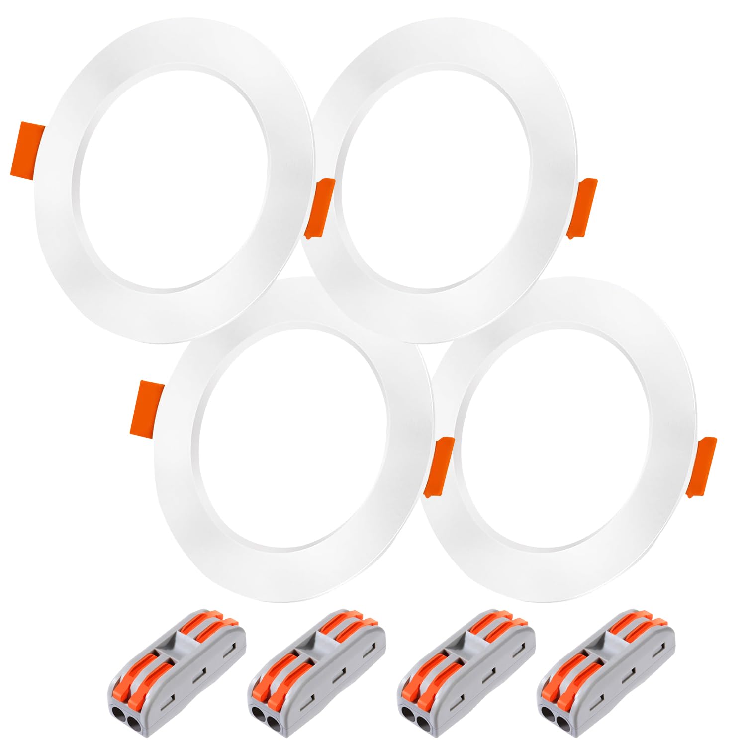 

150mm diameter LED recessed ceiling downlight, 150-type diffused LED, integrated, 18W, daylight white, 6000K, slim design for under-eaves use,