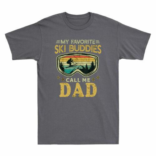Skiing My Favorite Ski Buddies Call Me Dad Vintage Men s Short Sleeve T-Shirt Unisex T-Shirt M