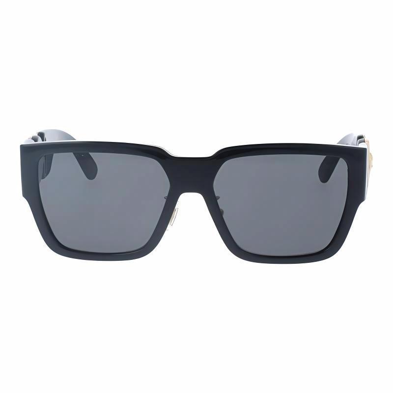 Versace Temple Logo Acetate Cat Eye Sunglasses Women's Black 19068732 VE4483D GB1/87 57 16-Black 57