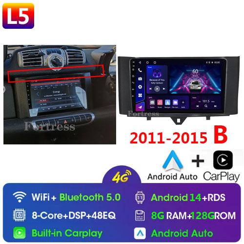 For Mercedes Benz Smart Fortwo 2006 - 2015 Android Car Radio Multimedia Player Carplay Navigation GPS Touch Screen Auto Stereo