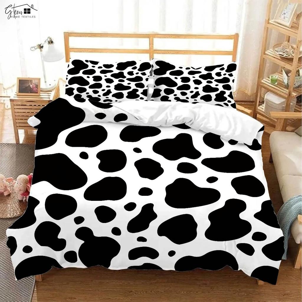Pink Leopard Black Zebra Print Quilt Cover Soft And Comfortable Duvet Cover Pillowcase Bedding Set Machine Washable 3 Pieces