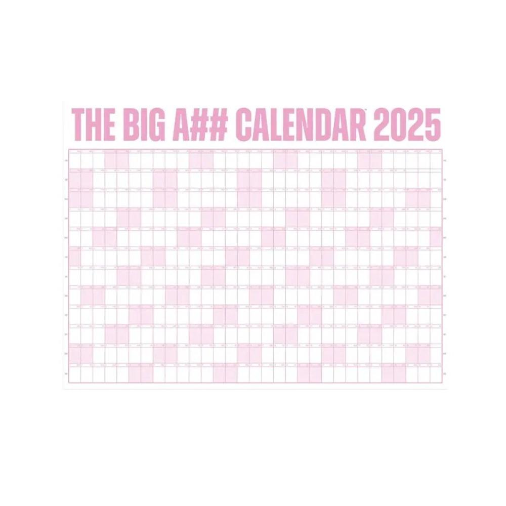 

Гигантский календарь The Big A## с ручкой и клейким стикером Годовой настенный планер Домашний планер розовый