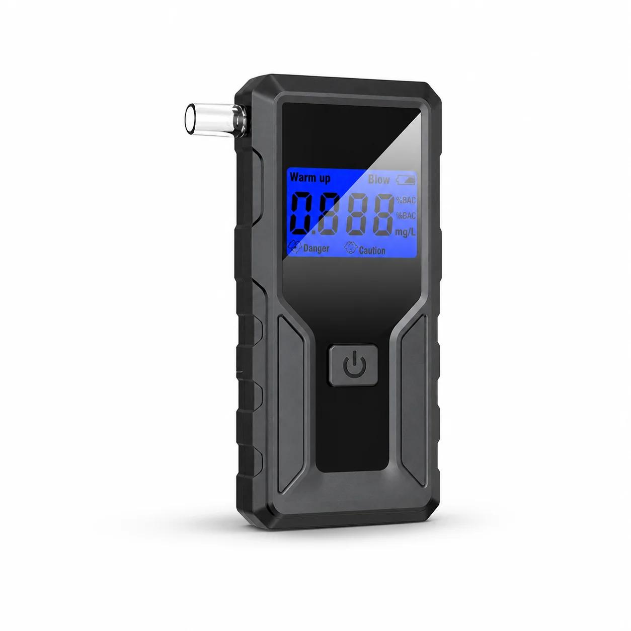Portable Alcohol Breathalyzer Tester with 5 Mouthpieces Professional High-Accuracy Breathalyzer with Digital LCD Display for Home Use