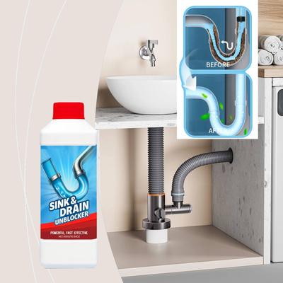 Double Effect Pipe Unclogging Powder, Used To Assist In Unclogging Pipe Walls, Cleaning Hair And Grease. Pipe Unclogging Powder