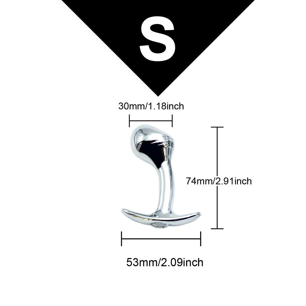 Metal Dildo Anal Plug Gem Base Butt Plug Outdoor Wear Anchor Close-fitting Design Male And Female Masturbators Adult Sex Toys