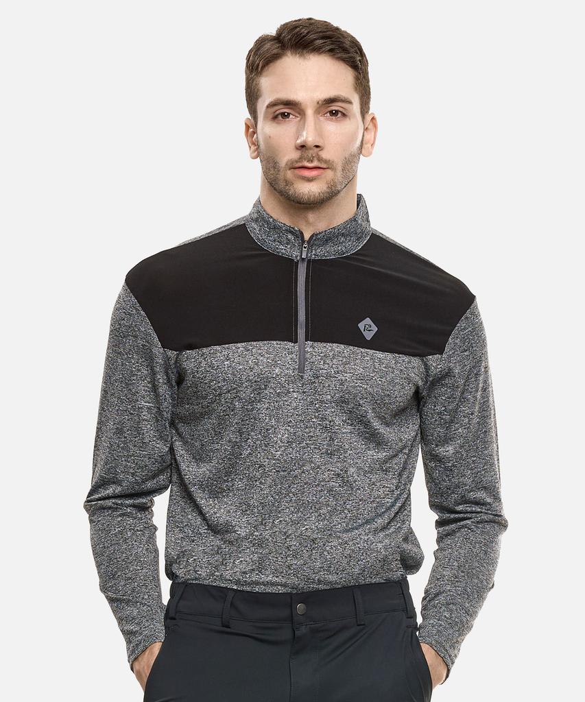 EXTRASPORTY [2Pack] No. 1 Men'S Long Sleeve Zip-Up T-Shirt 4 Colors (Type B)