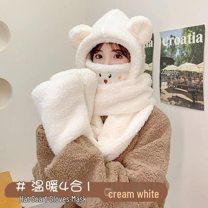 Unisex Windproof Wool Knit Hat with Ear Protection for Winter Cycling