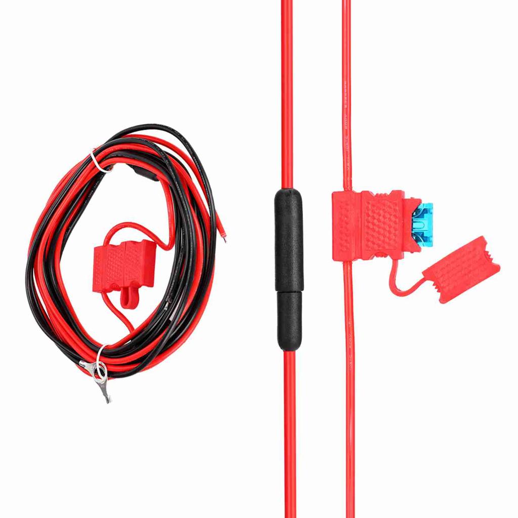 HKN4137A ABS   Metal Power Cord with Buckle for MOTOROLA Mobile Radio Black Red