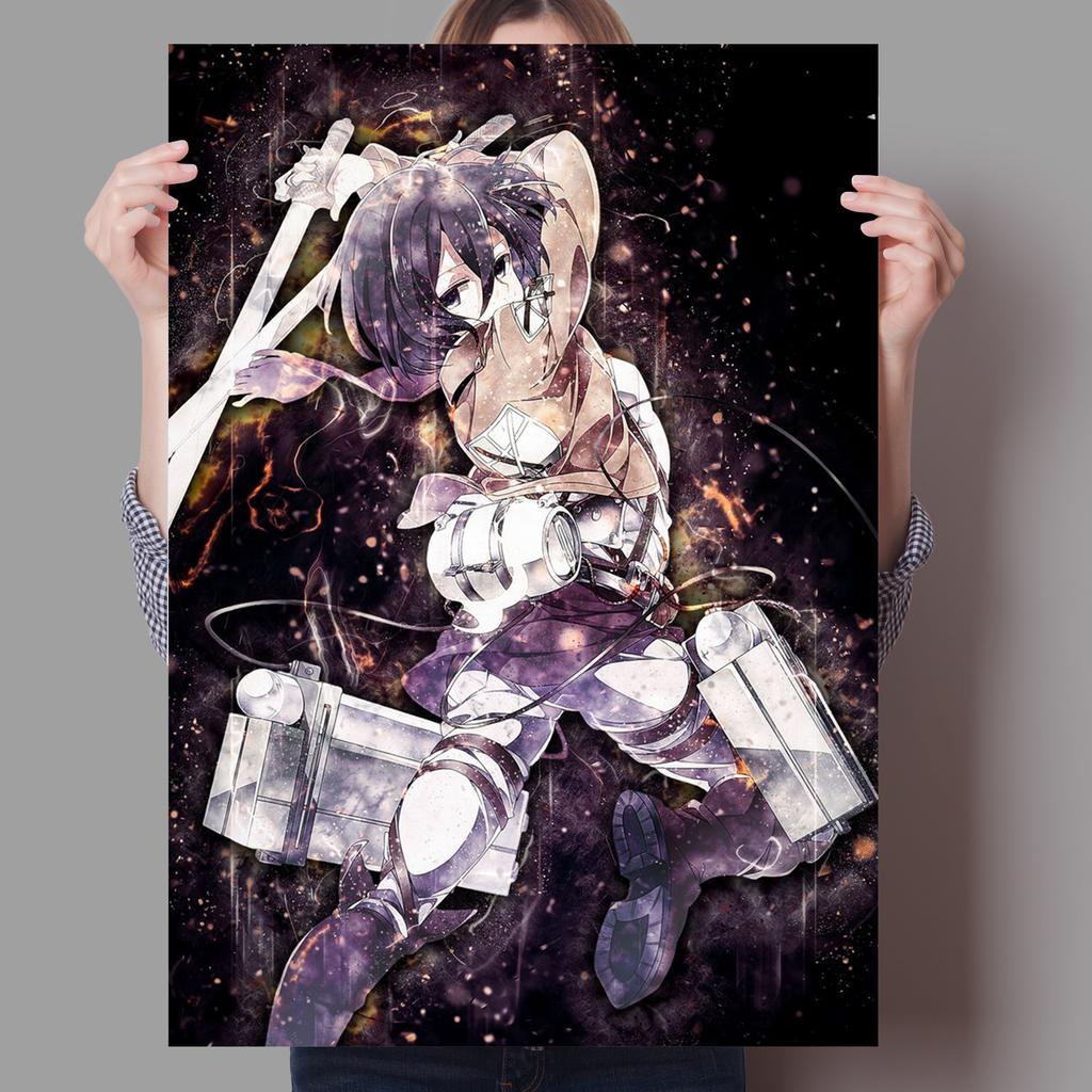 Anime angrep på titan mannlig hovedperson Maleri Kunst Hjemmeinnredning Barnerom Barnerom Stue Sofa Veggdekor Kvalitet Lerretsplakat