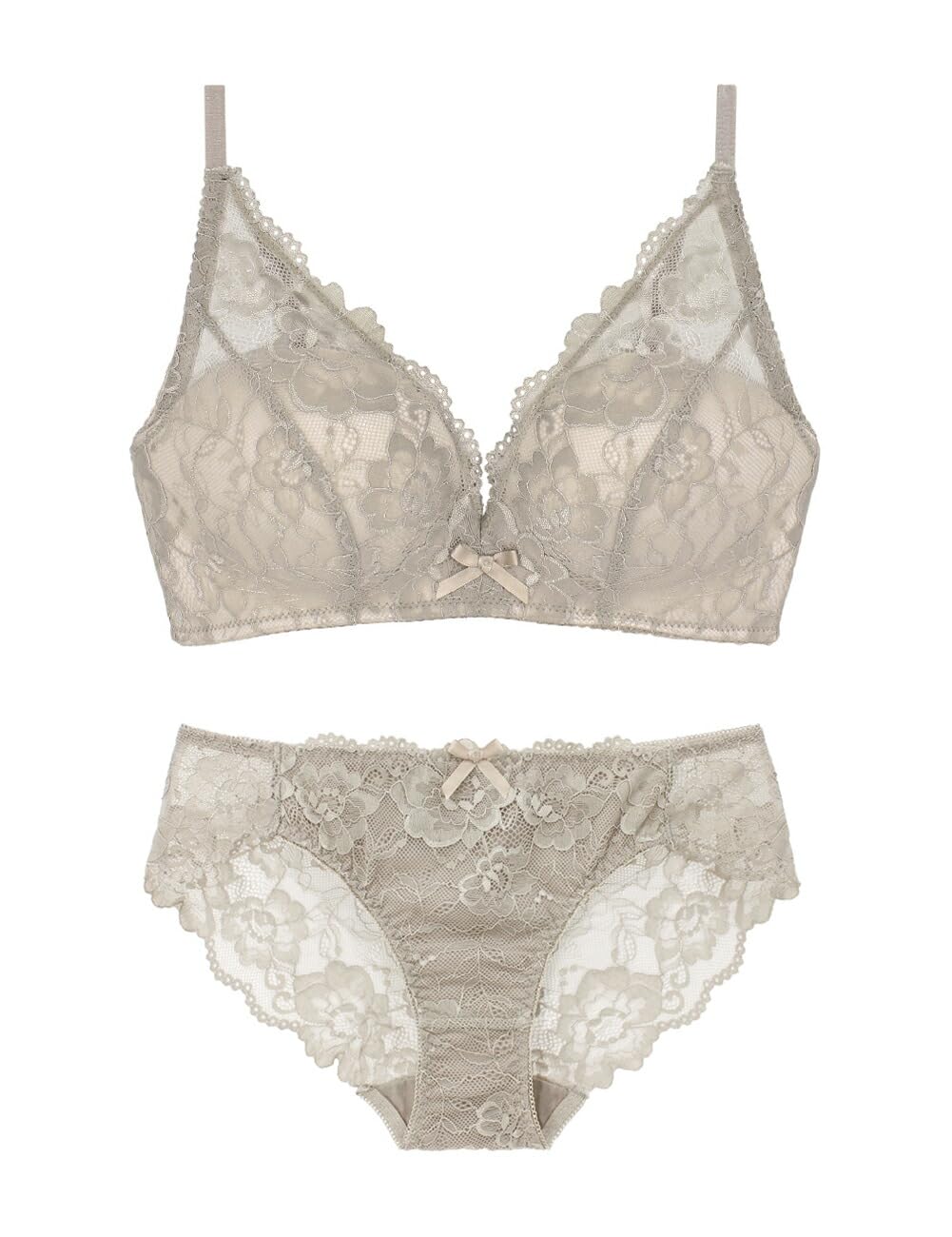 

Комплект из двух бюстгальтеров и трусиков Hatch с вырезом, сероватые трусики (Беспроводной, Ускорение в 1,5 раза), Улучшение, u328a, B70, Бежевый/Тип B