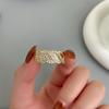 Zirconia Twisted Hollow Index Finger Ring - Chic French Style Jewelry for Women