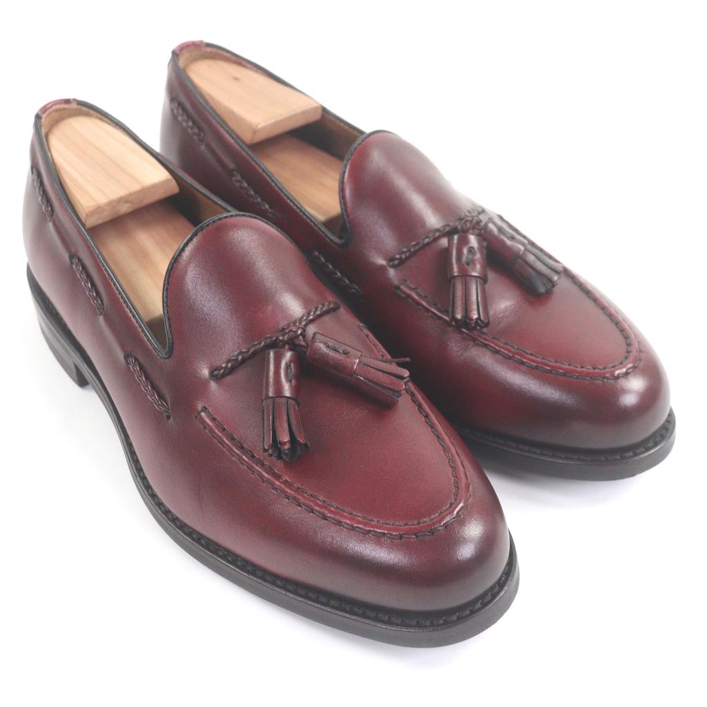 Ausgezeichnete Berwick 1707 Slipper 4340 SIDADB Quasten Burgunder Leder Herren 7 Gebraucht