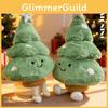 Holiday Christmas Tree Plush Pillow With Soft Short Plush For Kids Room Decor