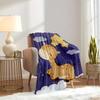 For Giraffe,Stars,Night-Themed Flannel Blanket, Glam Style, Digital Print, All-Season Comfort, Tear-Resistant, Knitted Craftsmanship, Polyes