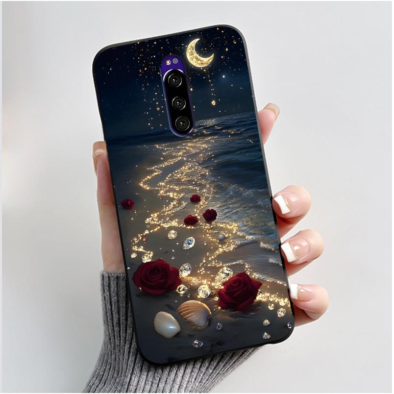 For Sony Xperia 1 Casing Luxury Cute Love Rabbit Funny Black TPU Soft Silicone Protective Back Cover For Sony Xperia1 Phone Case