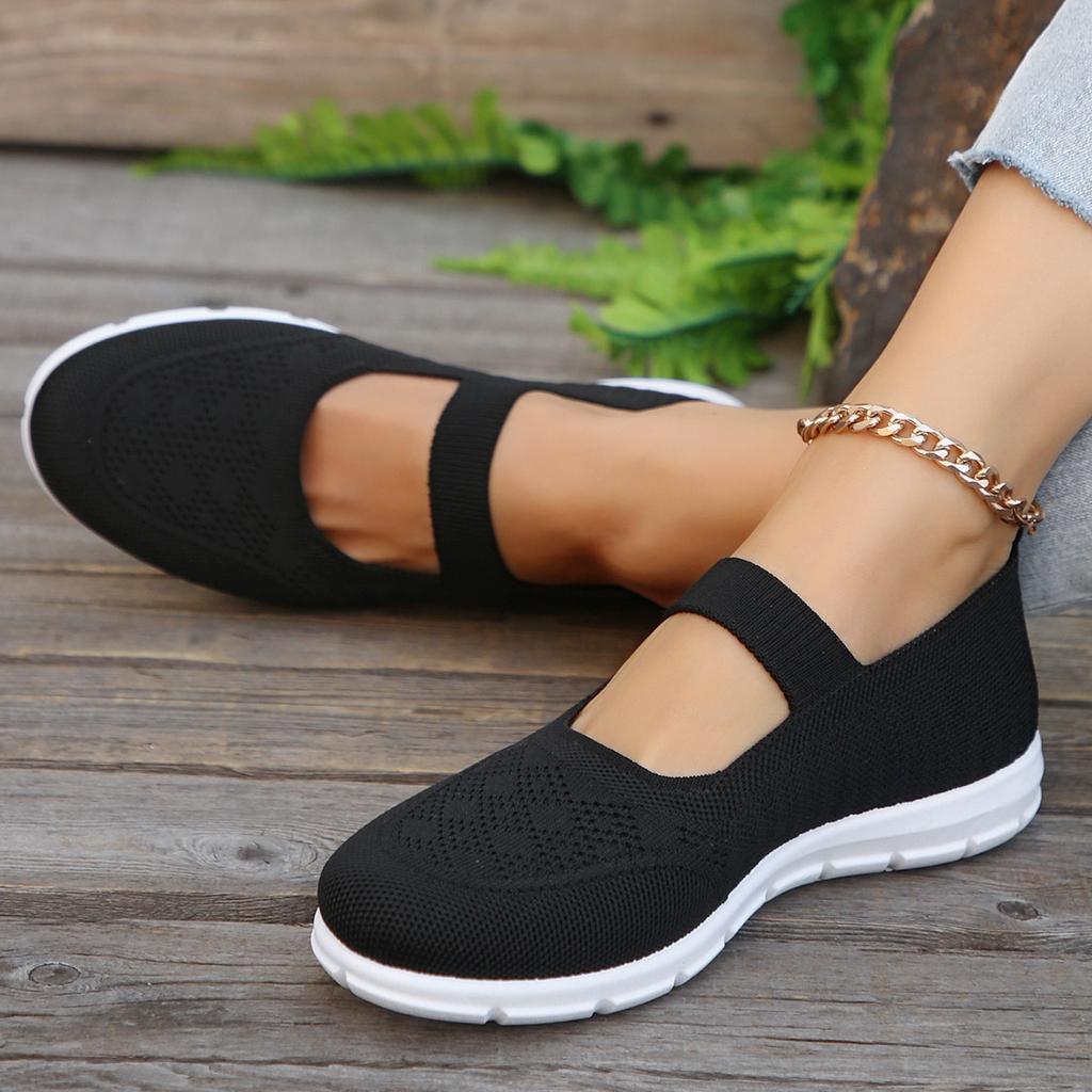 Fashion Casual Lightweight Single Shoes for Women Spring Autumn New Breathable Mesh Elderly Mother Shoe’s Soft-soled Shoe