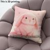 Cute Pink Bunny Print Square Throw Pillow Covers Pattern Cushion Cover Suitable For Sofa Bedroom Car Pillow Cover