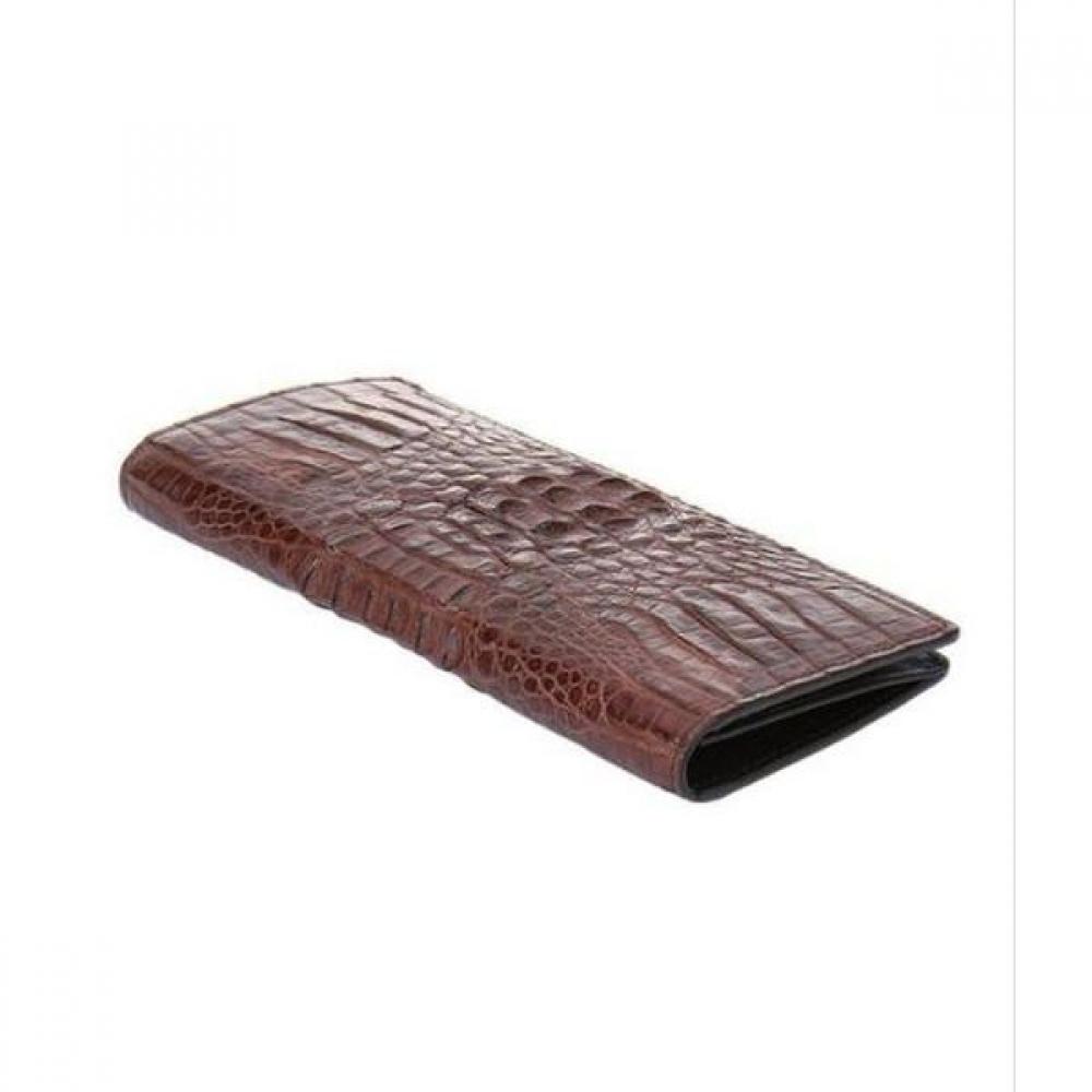 Daks Brown Crocodile Leather Long Wallet Dbwa9f716w3
