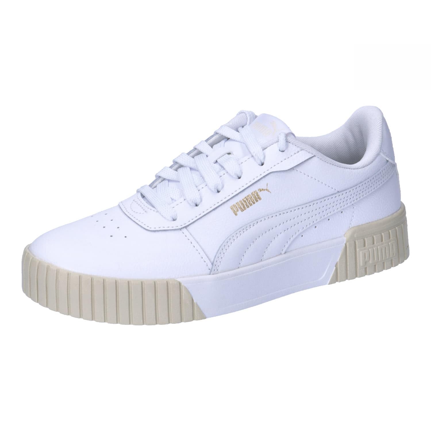 

PUMA Carina Sneakers 2024 White Snow cm 2.0 (385849) Women s Fall/Winter Colors Gold/Alpine (Size 28), 22.0