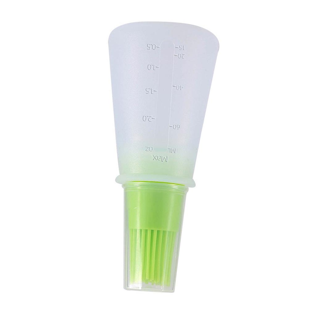 Silicone Oil Bottle Brush Outdoor BBQ Seasoning Brush with Scale Barbecue Oil Brush Kitchen Gadgets