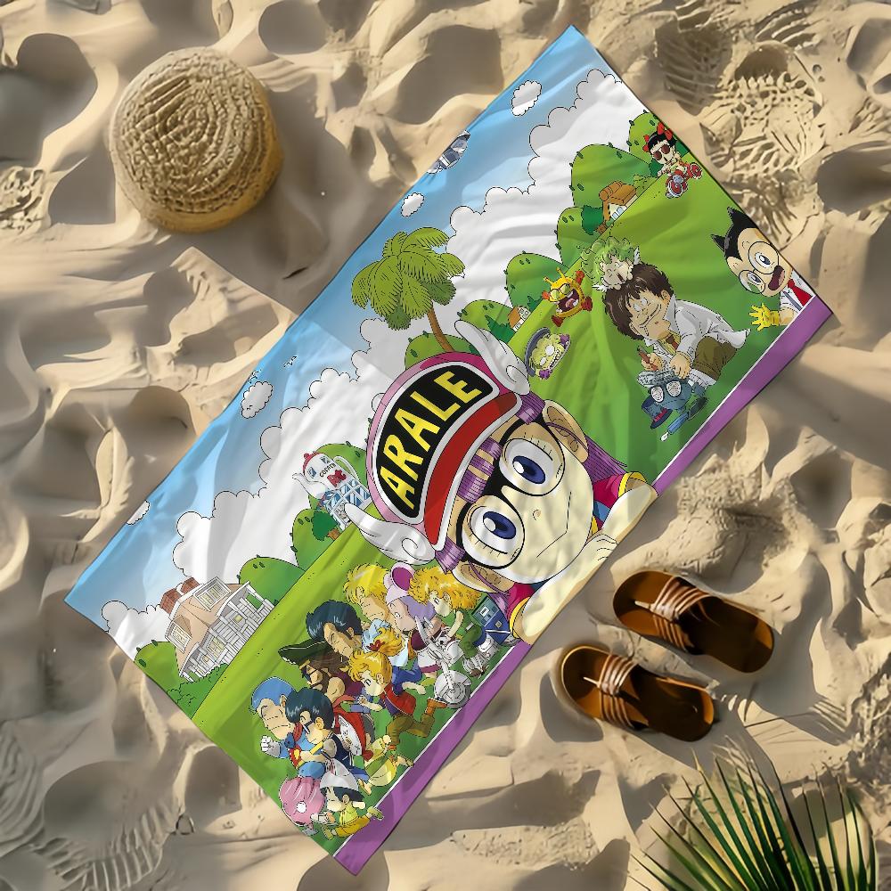 Cartoon Dr Slump Beach Towel Yoga Gym Yoga Gym Lightweight Portable For Swimming Shower Travel Sports Accessories Sandproof
