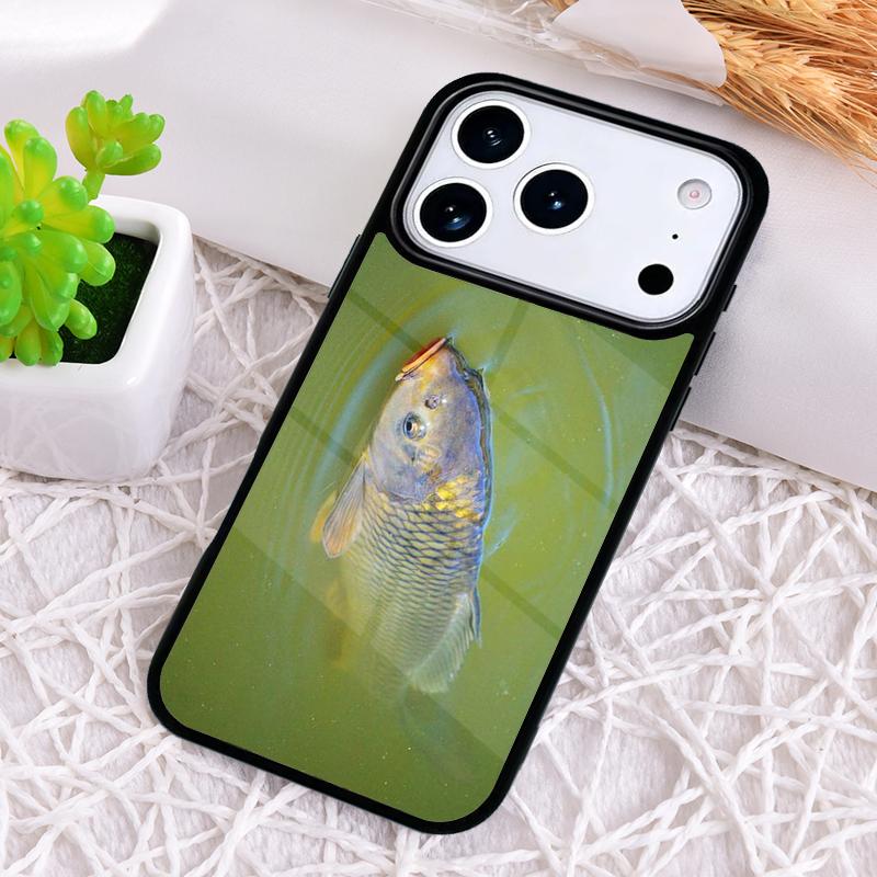 Carp Fishing Fish soft Phone Case for iPhone 17 Air 16 15 11 12 14 13 Pro Max Shockproof Cover