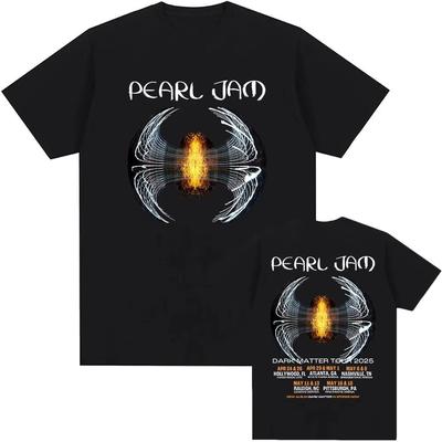 Dark Matter Tour 2025 Pearl Jam T-shirt Short Sleeve Cotton Summer Tshirts High Quality Soft Unisex Streetwear Men_Women Clothes