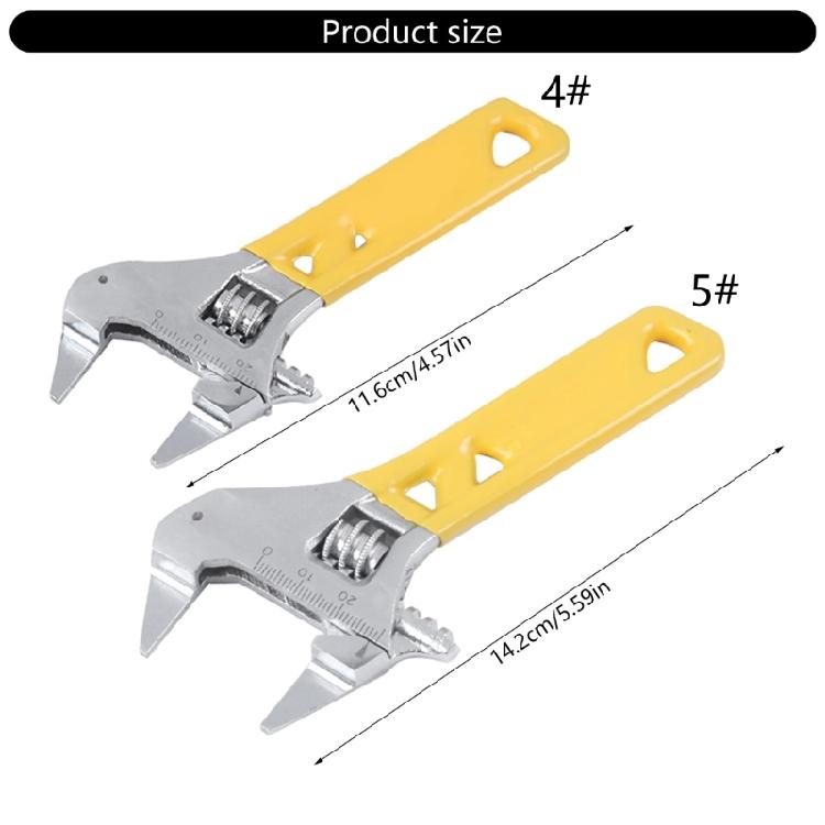 Ergonomic Mini Adjustable Wrench Tool NonSlip Rubber Grip Steel Spanner For Professional Technicians for Limited Space