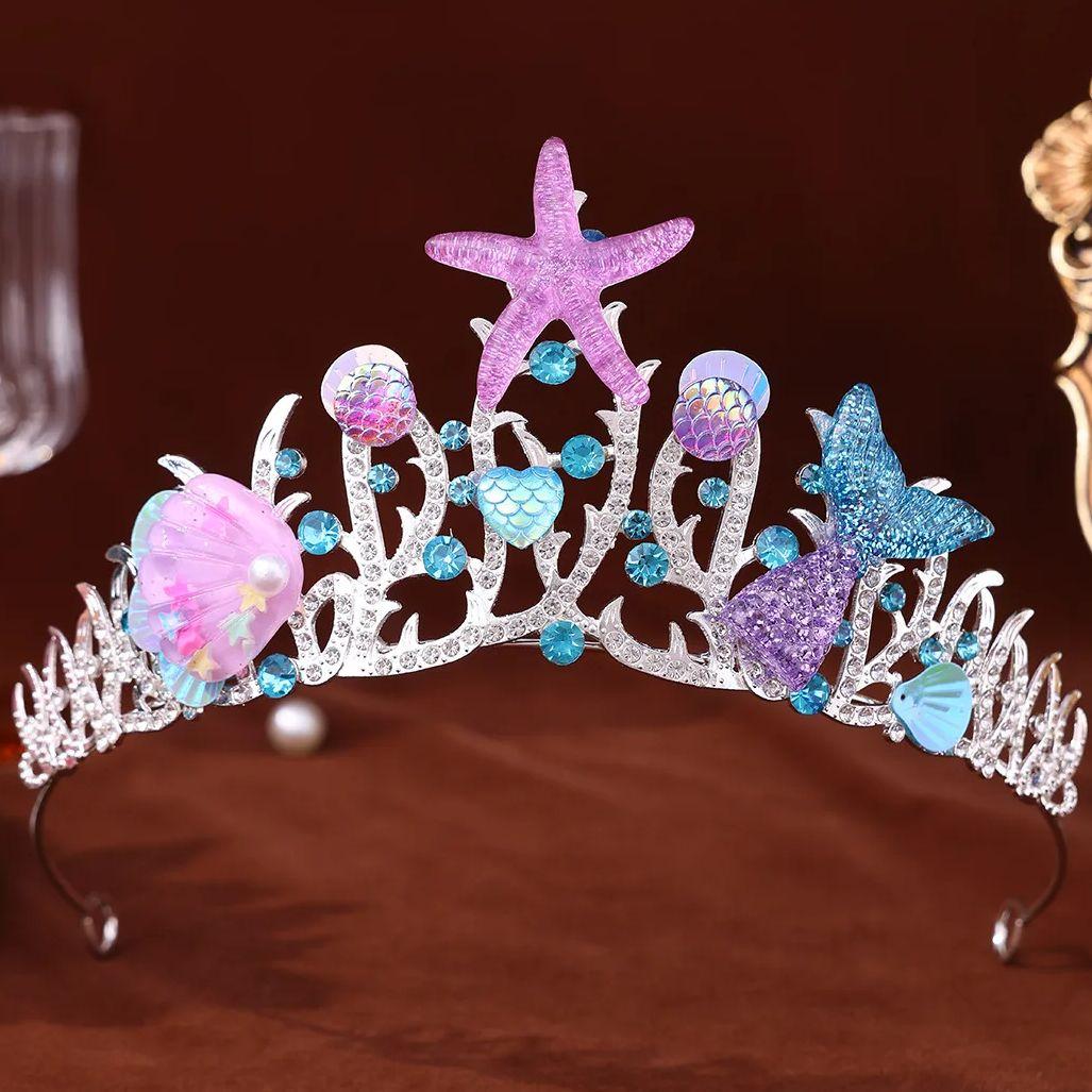 

DIEZI Korean Sweet Cute Rhinestone Tiara For Women Party Luxury Elegant Bridal Bride Crystal Crown Hair Accessories Jewelry