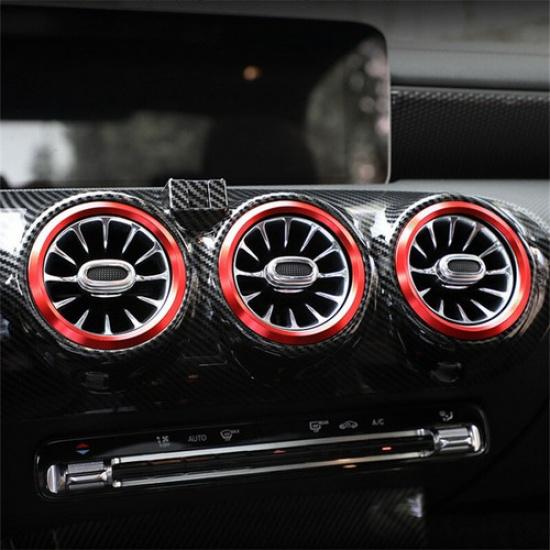 Luxury Red Car Interior Air Condition Outlet Ring Cover For Benz B W247 X247 20