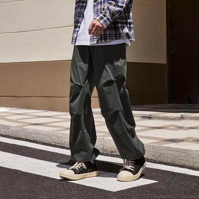 CHINISM Pantalon Cargo Parachute Respirant Frais au Toucher pour Homme