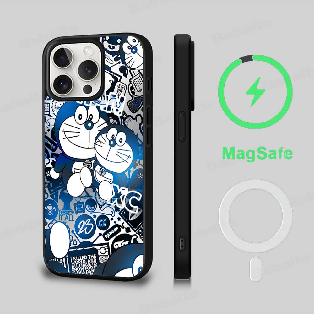 Cute Cartoon-u-Doraemons-t Phone Case For IPhone 17 Air 16 15 14 13 12 11 Pro Max Plus For Magsafe Wireless Charge Cover