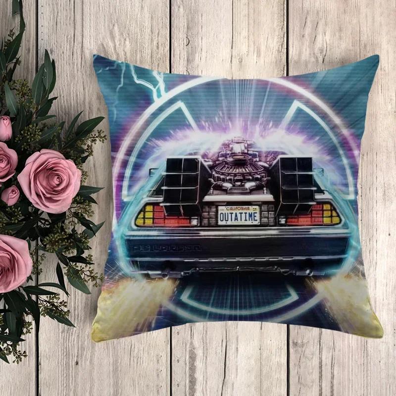 

Pillow Back to Future Cushion Covers for Bed Pillows Pilow Cases Decorative Pillowcase Decor Sofa Cushions Car Decoration 66x66cm