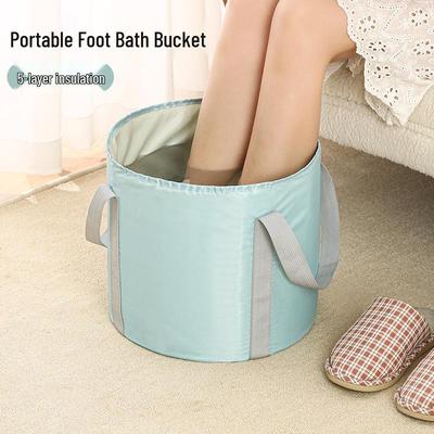 Portable Foldable Insulated Foot Bath Basin for Travel and Home Use