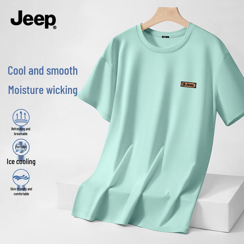 JEEP Men s Ice Silk Blend Casual T-Shirt 3XL