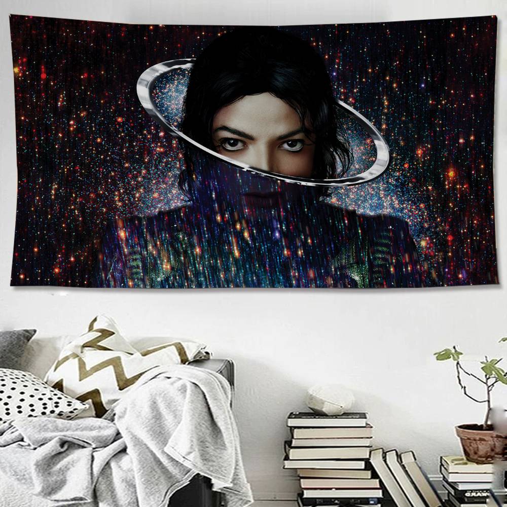 Singer Michael J-Jackson Colorful Tapestry Wall Hanging Hanging Tarot Hippie Wall Rugs Dorm Wall Art Decor
