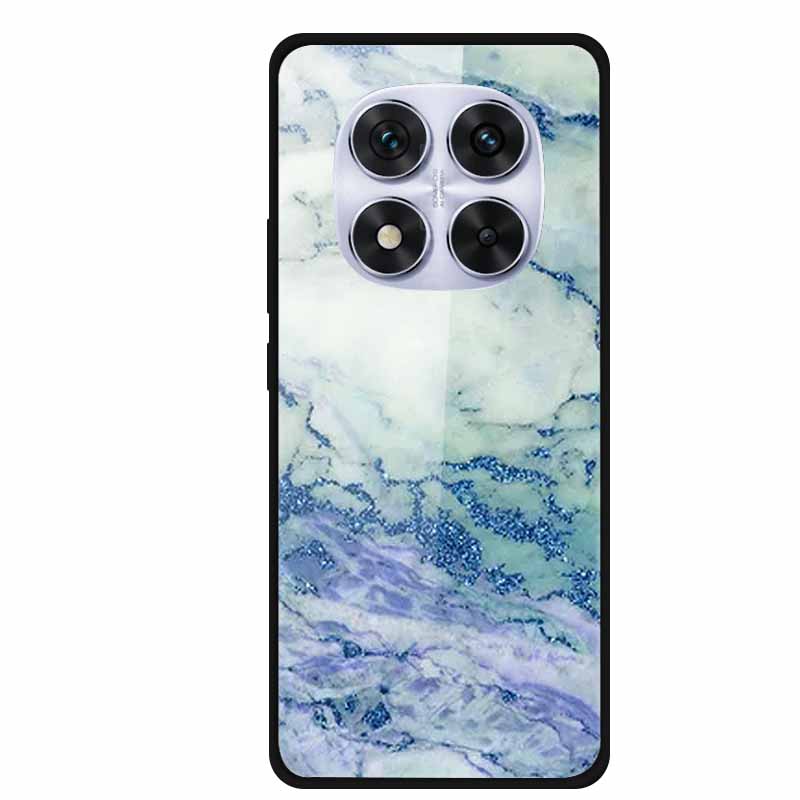 Tempered Glass Case For Xiaomi Redmi Note 14 Pro 5G Back Cover PC Hard Shockproof Cases Beer Marble Texture Cool Fashion Funda