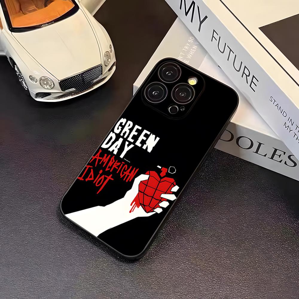 G-Green Day Band Phone Case For 16 Pro Max Iphone 17 Pro Max 14 15 Plus 12 13 11 Pro Xr X Xs SE Back Cover