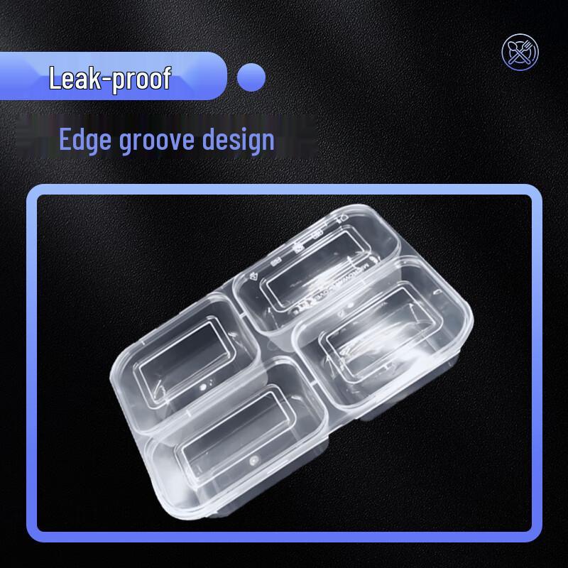 Weibo 4-Compartment Disposable Meal Prep Containers